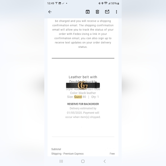 Black Gucci Belt - Picture 3 of 10